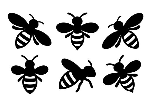 honey bee silhouette Honey Bees Icon