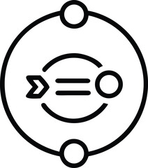 Poster - Vector art of a circular network of nodes connects to a central equal sign, symbolizing equality
