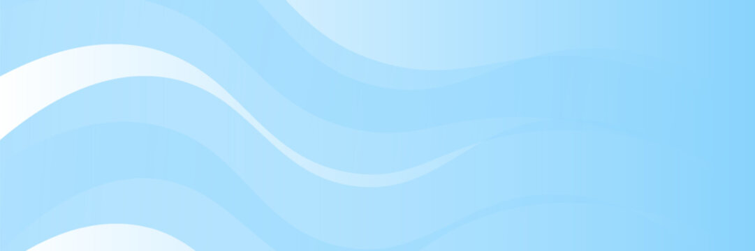 White wavy glowing lines on a blue background. Futuristic digital high-technology modern abstract