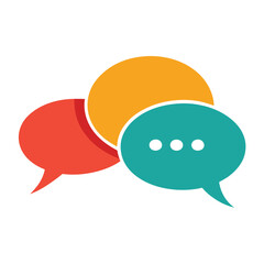 Poster - Collection of diverse speech bubbles for communication and ideas isolated on white background