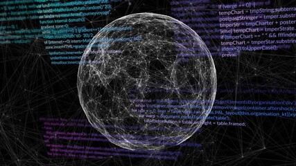 Poster - Scene starting wireframe sphere rotating clockwise, revealing nodes and visualizing network