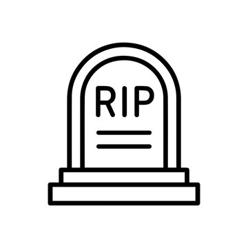 line icon tombstone vector on white background
Vector line icon on white background