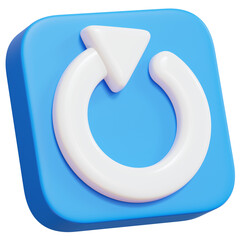Poster - 3d rendering of refresh icon