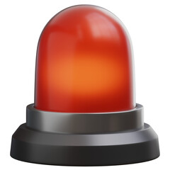 Poster - 3d rendering of red emergency siren icon