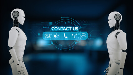 Poster - AI artificial intelligence supports 24-hour customer service with virtual assistants, real-time chat, and intelligent support tools ensuring fast, accurate, and satisfying experiences. Epoch