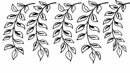 This beautiful green leaf pattern, hand-painted in watercolor, forms a seamless natural background
