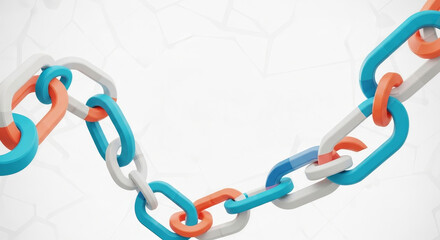 Poster - Unbroken Chain Symbol of Supply Chain Strength and Integrity - This showcases an unbroken chain representing strength, integrity, connection, reliability, and resilience in supply chains