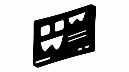 Aufkleber - Isometric view of a black web page layout design