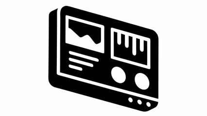 Aufkleber - isometric view of a dashboard with graphs and data