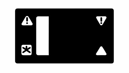 Poster - Black rectangle with symbols and white rectangle