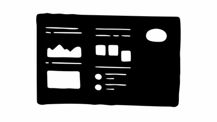 Aufkleber - Illustration of a dashboard with charts and data