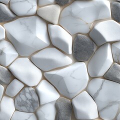 Poster - This seamless background showcases a beautifully detailed white sandstone texture, perfect for artistic and design projects SEAMLESS PATTERN