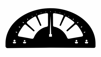 Poster - Illustration of a black and white gauge indicator