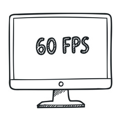 Poster - Hand-drawn monitor displaying 