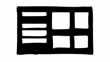 Aufkleber - Hand drawn layout with rectangles and square shapes