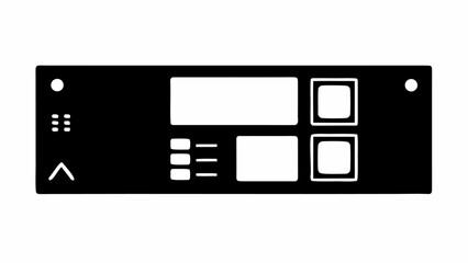 Poster - Illustration of a black electronic device panel