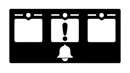 Aufkleber - Dashboard interface with notification and bell icon