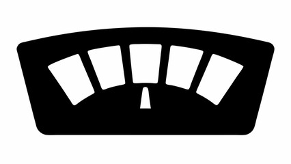 Poster - Illustration of a black and white weight scale dial