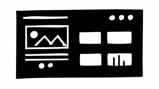 Illustration of a website layout with image and text