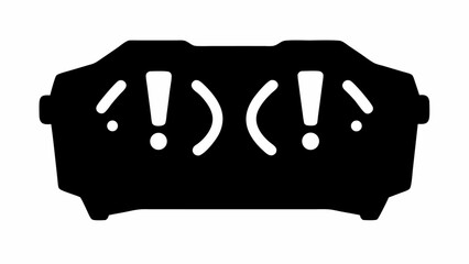Poster - Black shape with exclamation points and parentheses