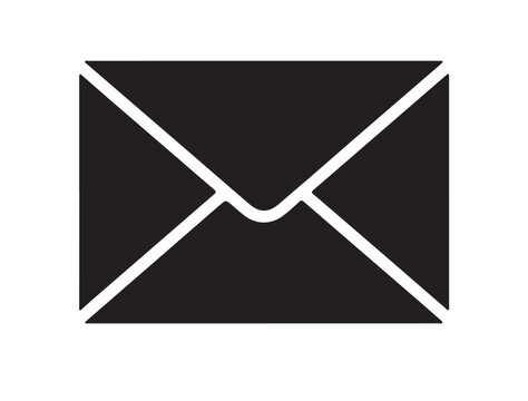 mail icon vector on white background