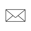 © noor - A simple black outline drawing of a closed envelope on a white background