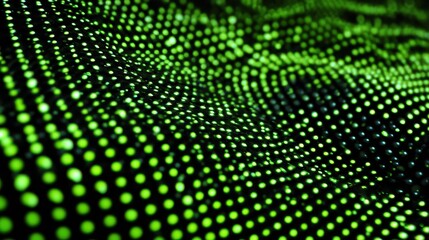 Fototapete - Green Abstract Digital Dot Technology Background