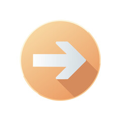 Poster - Orange Circle Button with Directional White Arrow Pointing to the Right