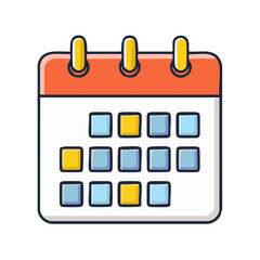 Poster - Isolated Calendar Graphic with Marked Dates Scheduling and Organization Symbol