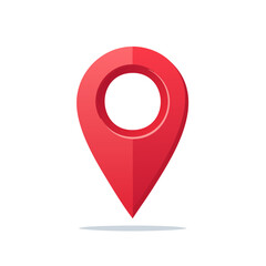 Poster - Red Location Pin, Navigation, Point, Symbol, Place, Graphic for Maps, Find Place