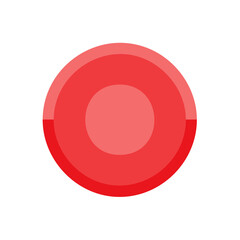 Poster - Round Design Element in Shades of Red Circular shapes with layered colors