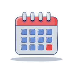 Poster - Cartoon Calendar with Highlighted Date Planning Schedule Event Reminder