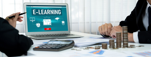Poster - E-learning website with brisk sofware for student to study online on the internet network