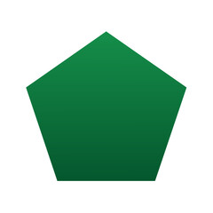 Poster - Isolated Green Pentagon Shape Illustration for Geometric Design and Educational Resources
