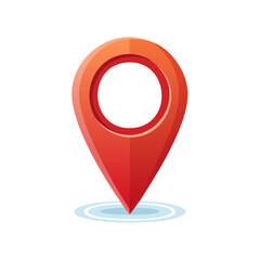 Poster - Location Finder Symbol Red Gradient Colors Navigation Indicator Point Place Finding Vector Icon