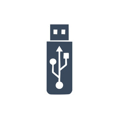 Poster - Simple USB flash drive icon for technology designs, digital storage and memory concepts