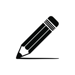 Poster - Classic Pencil Line Art Icon, Black and White Design, School Supplies, Writing Tools, Drawing