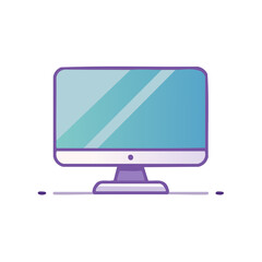 Leinwandbilder - Stylish Monitor Display Illustration with Abstract Screen