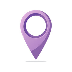 Poster - Purple Location Pin Vector Icon Map Pointer Navigation Symbol