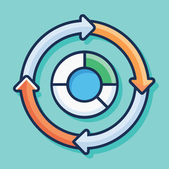 Poster - Loading Spinner Icon with Circular Arrows Rotating Design Suitable for Website Load Indicators and Progress Symbols Available in Multiple Colors and Compatible with Various Design