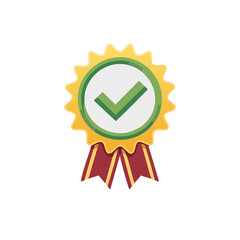 Poster - Approved Certification Seal with Green Check Mark Badge Graphic on White