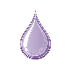 Poster - Elegant Light Purple Water Drop Illustration Delicate Highlight and Shading