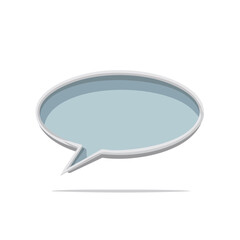 Poster - Speech Bubble Icon for Social Media or Communication Flat Vector Design