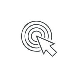 Poster - Target Cursor Arrow Icon Representing Precision Accuracy Goal Achievement Aim