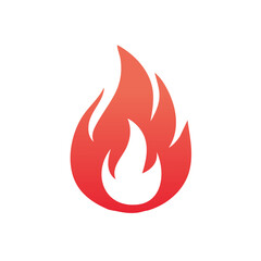 Poster - Stylized Flames Graphic Icon Fire Illustration Heat Hazard Gradient Flame
