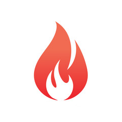 Poster - Vibrant Red and Orange Flame Graphic Element - Represents Heat, Energy, and Passion