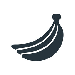 Poster - Dark Banana Bunch Silhouette Vector Design, Healthy Fruit Illustration