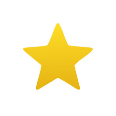 Poster - Simple Golden Star Icon, Award Shape, Single Isolated Object, Illustration