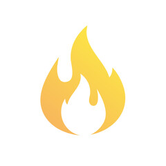 Poster - Golden Fire Icon, Graphic Vector Illustration of Burning Flame for Logo Design