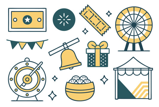  Carnival & Party Vector Icon Set